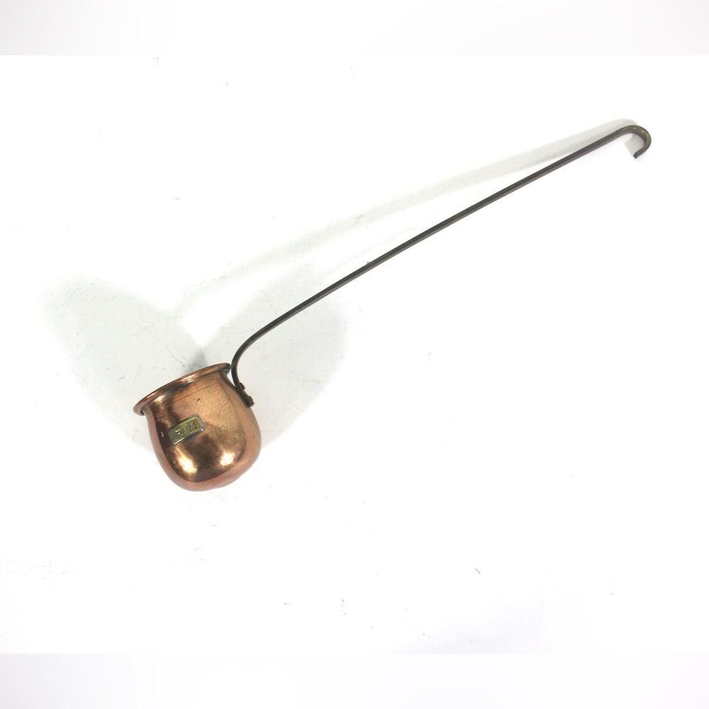 Small Copper Liquor Ladle Vintage Patina, Country Kitchen, Farmhouse Decor Brass